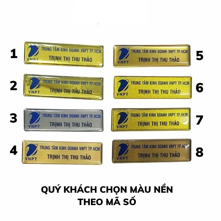 Biển tên nhân viên in cố định | condau.com.vn