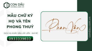 Mẫu chữ ký theo họ và tên phong thuỷ may mắn | Condau.com.vn