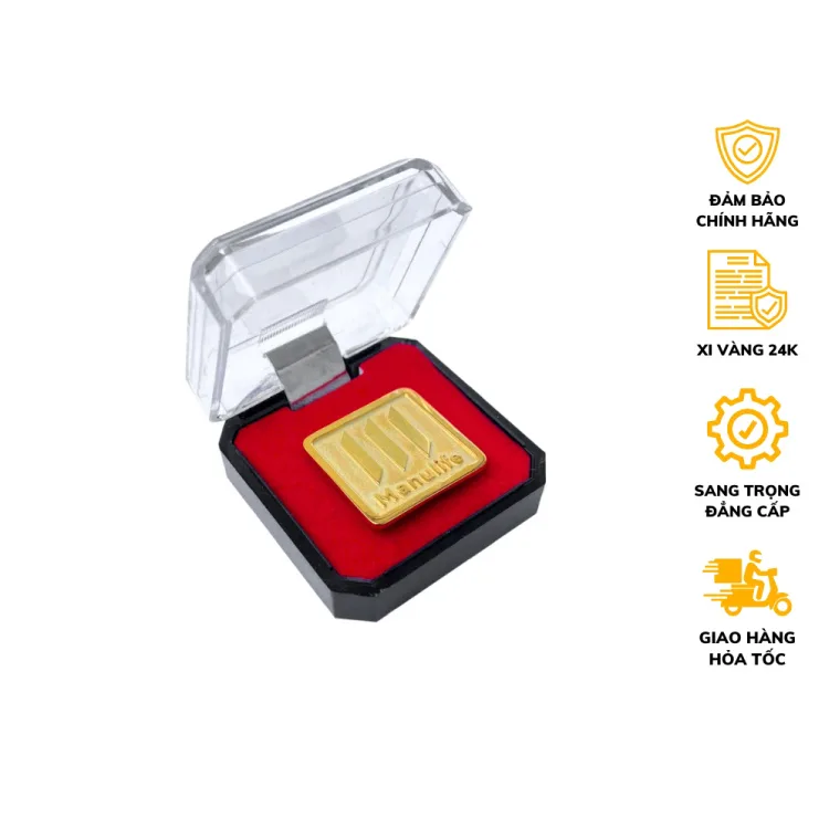 Huy Hiệu Manulife Đeo Áo Xi Vàng 24k Vuông 2cm Loại Vip